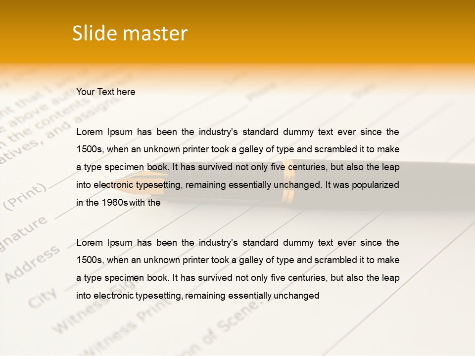 Per On Character Table PowerPoint Template