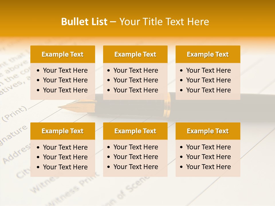 Per On Character Table PowerPoint Template