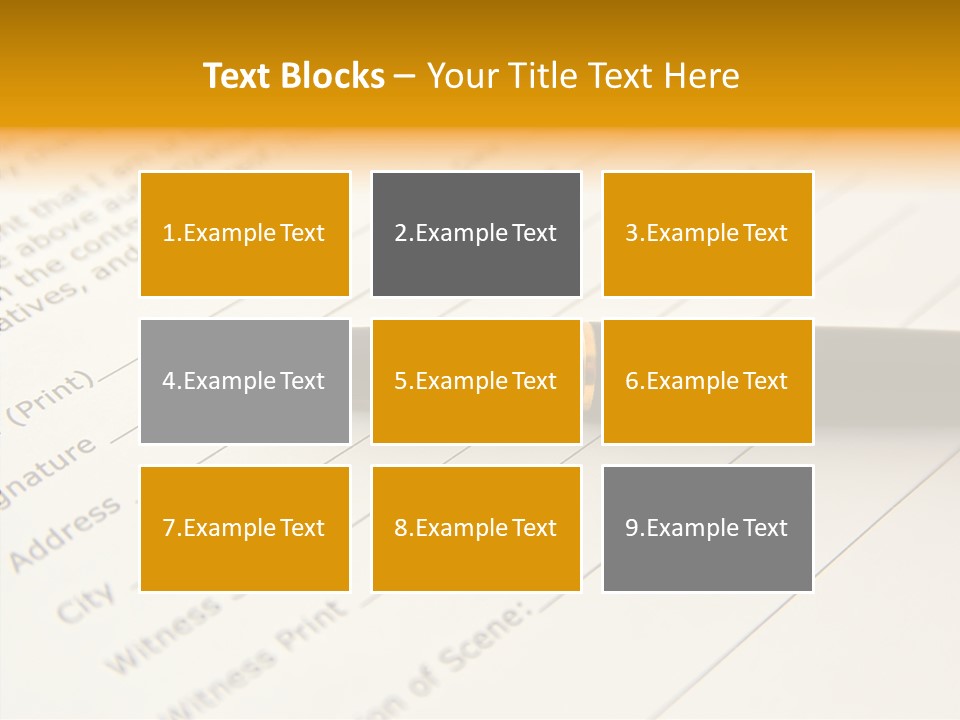 Per On Character Table PowerPoint Template