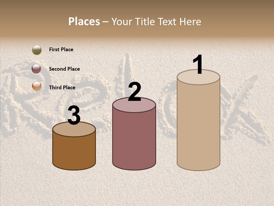 The Word Relax Written In The Sand On A Beach PowerPoint Template