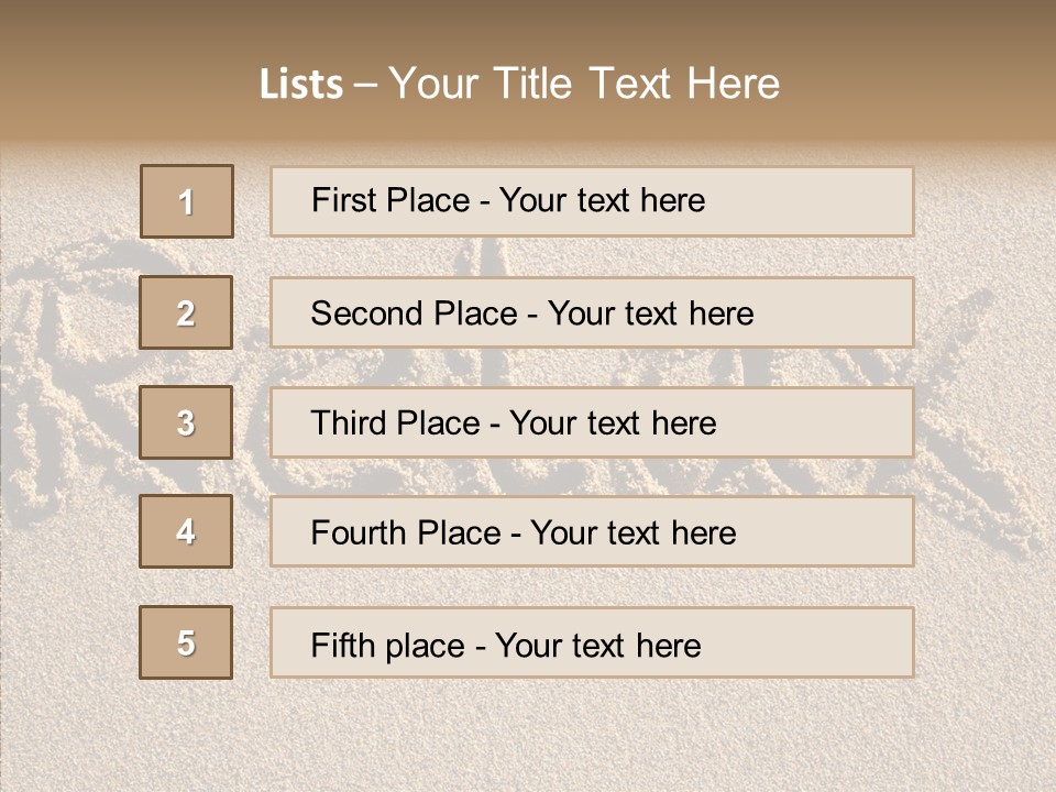 The Word Relax Written In The Sand On A Beach PowerPoint Template