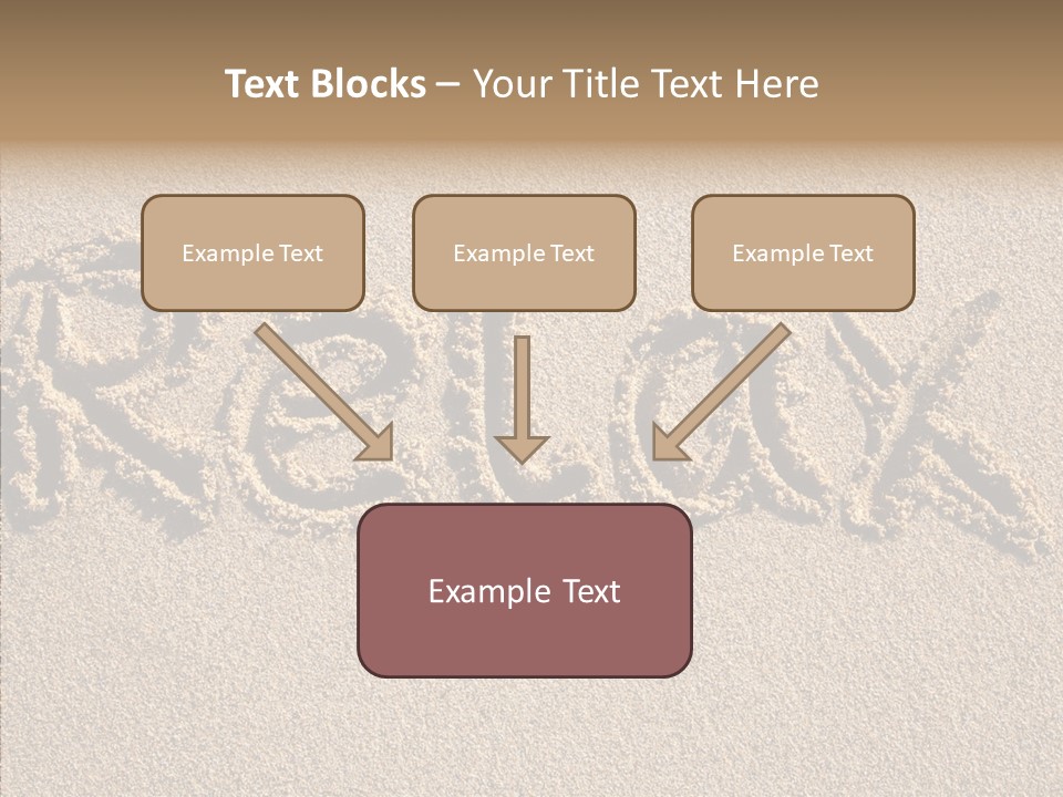 The Word Relax Written In The Sand On A Beach PowerPoint Template