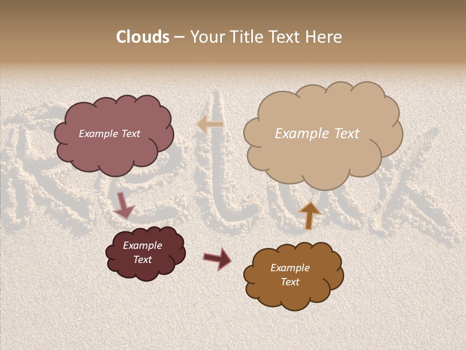 The Word Relax Written In The Sand On A Beach PowerPoint Template