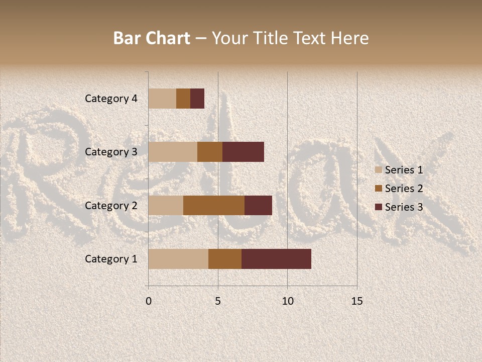 The Word Relax Written In The Sand On A Beach PowerPoint Template