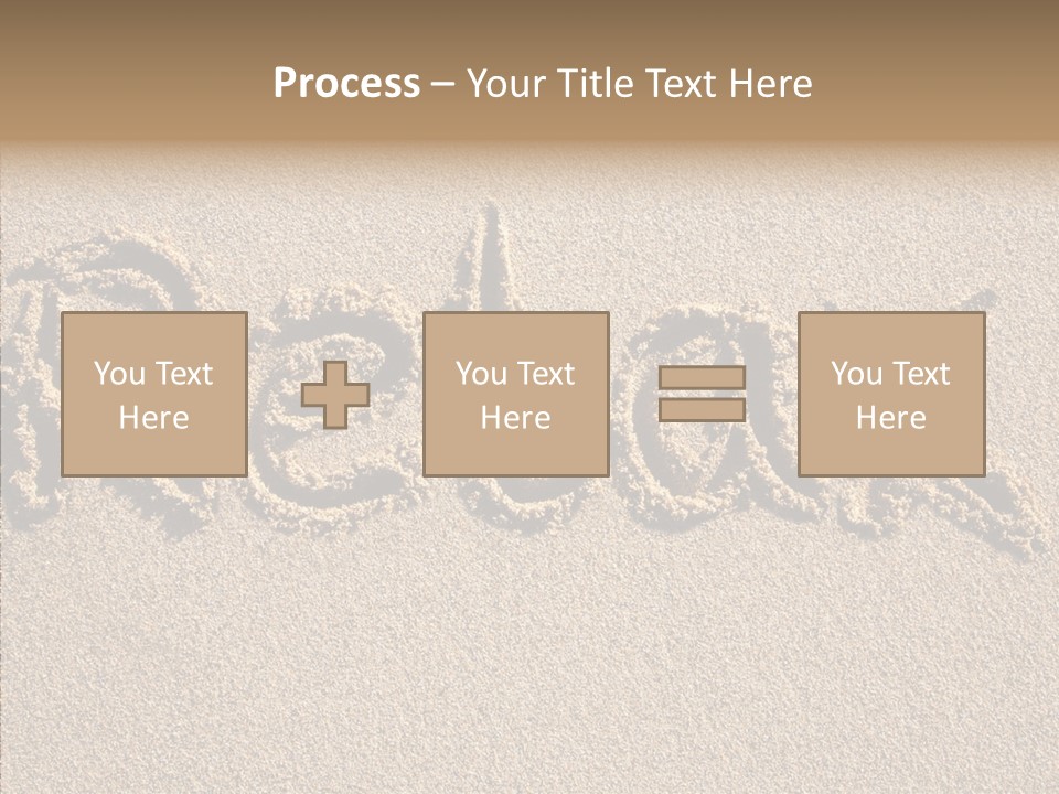 The Word Relax Written In The Sand On A Beach PowerPoint Template