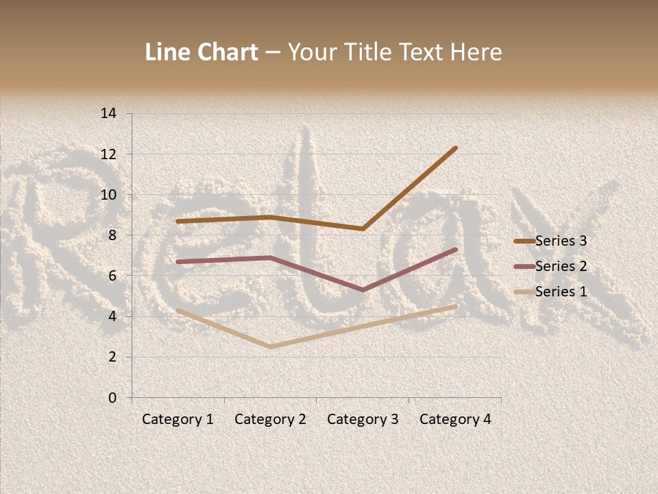 The Word Relax Written In The Sand On A Beach PowerPoint Template