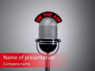 Microphone Music Classic PowerPoint Template
