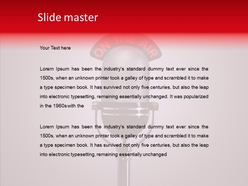 Microphone Music Classic PowerPoint Template