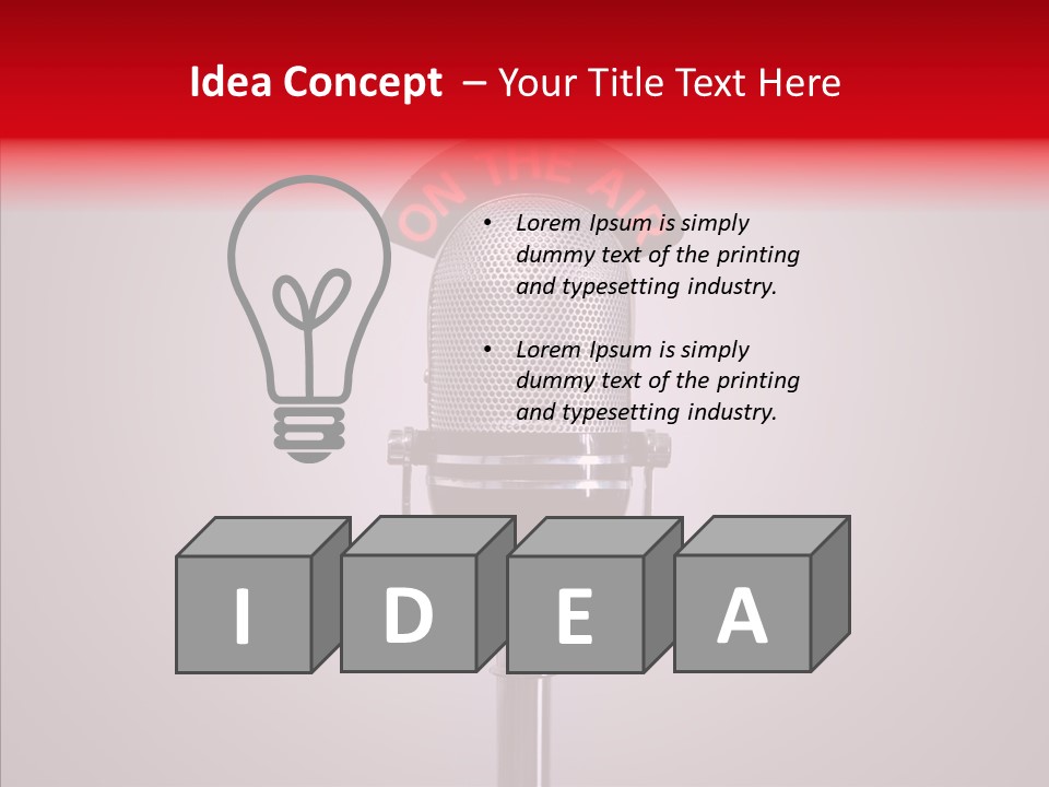 Microphone Music Classic PowerPoint Template