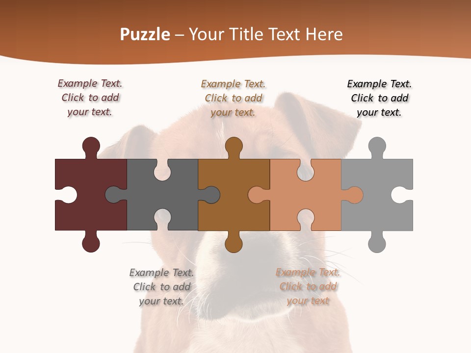 Cut Out Bull Terrier Exclamation PowerPoint Template