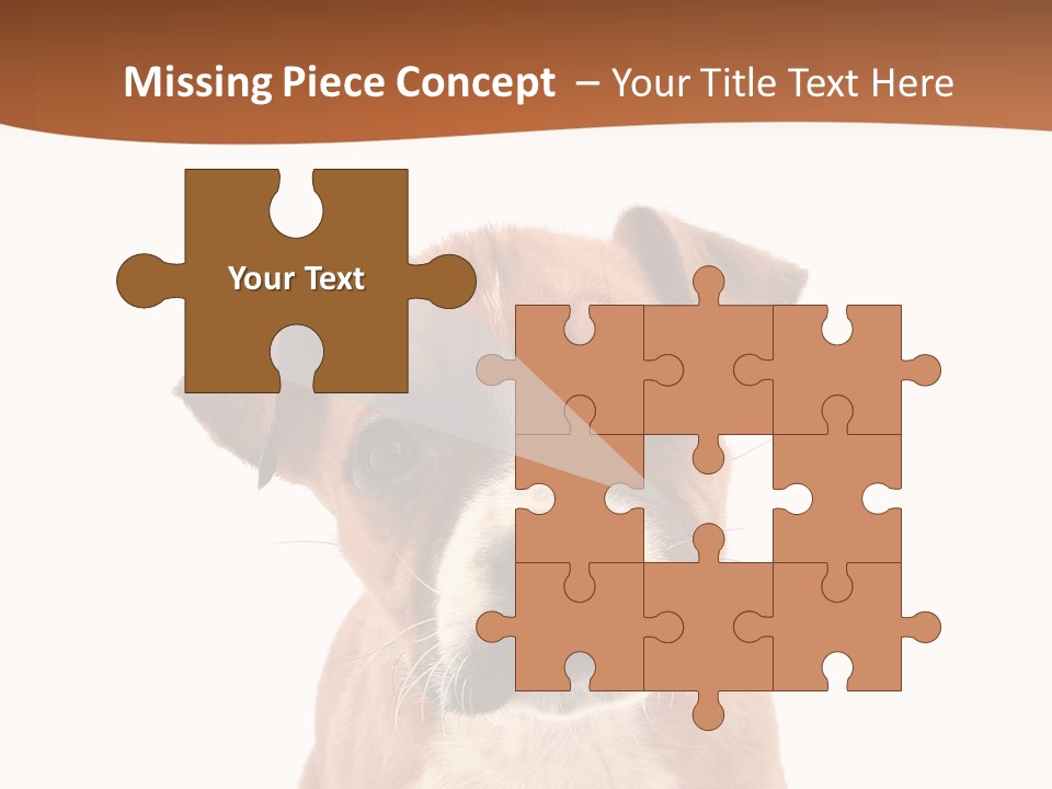 Cut Out Bull Terrier Exclamation PowerPoint Template