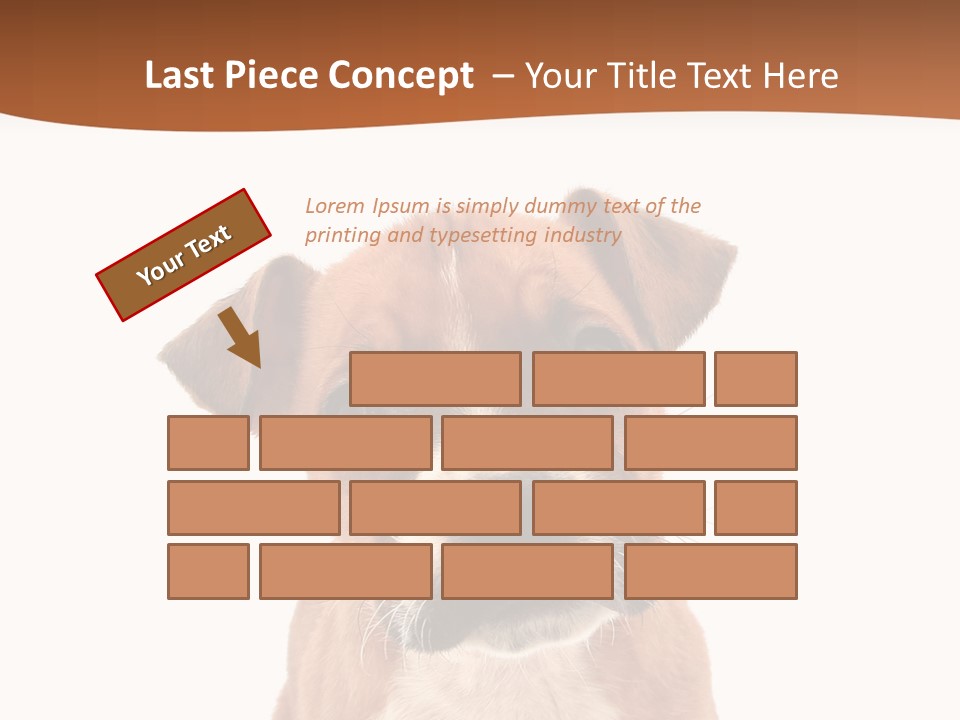 Cut Out Bull Terrier Exclamation PowerPoint Template