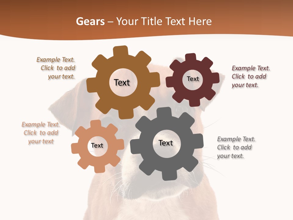 Cut Out Bull Terrier Exclamation PowerPoint Template