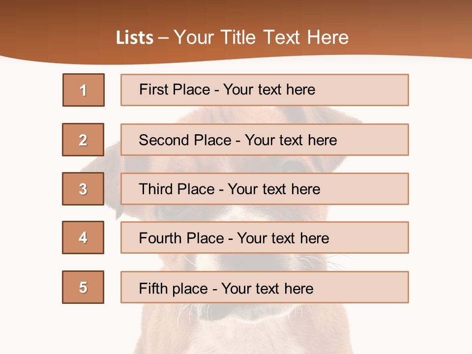 Cut Out Bull Terrier Exclamation PowerPoint Template