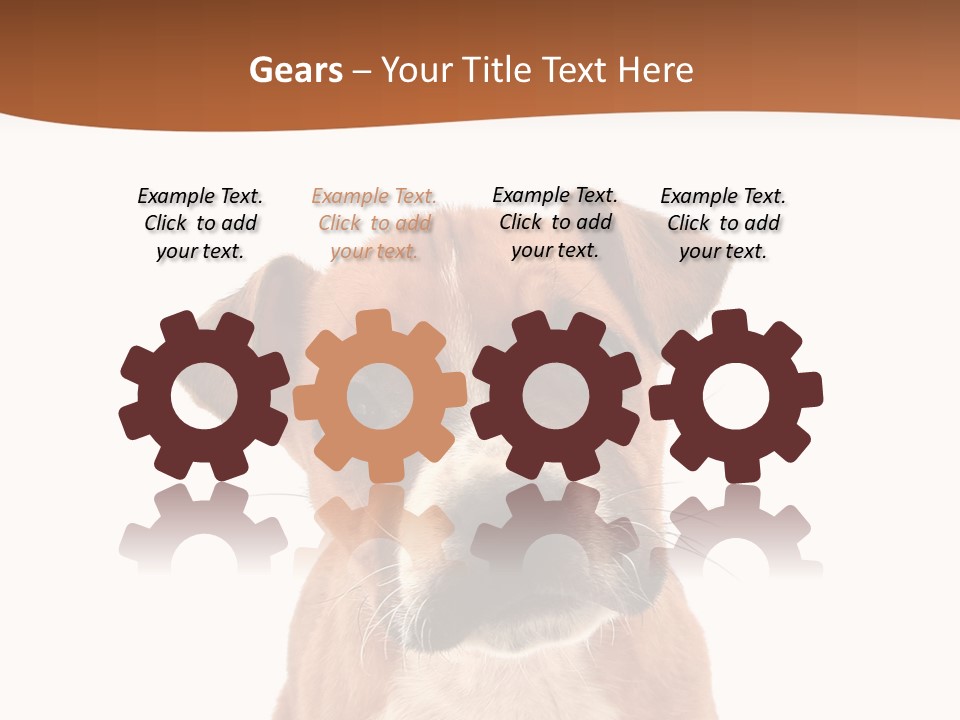 Cut Out Bull Terrier Exclamation PowerPoint Template