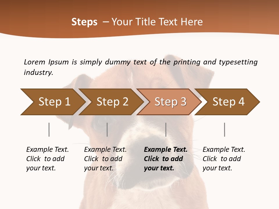 Cut Out Bull Terrier Exclamation PowerPoint Template