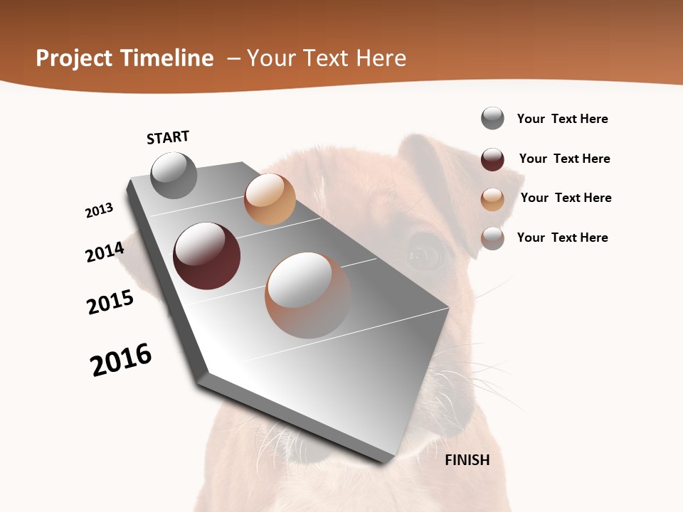 Cut Out Bull Terrier Exclamation PowerPoint Template