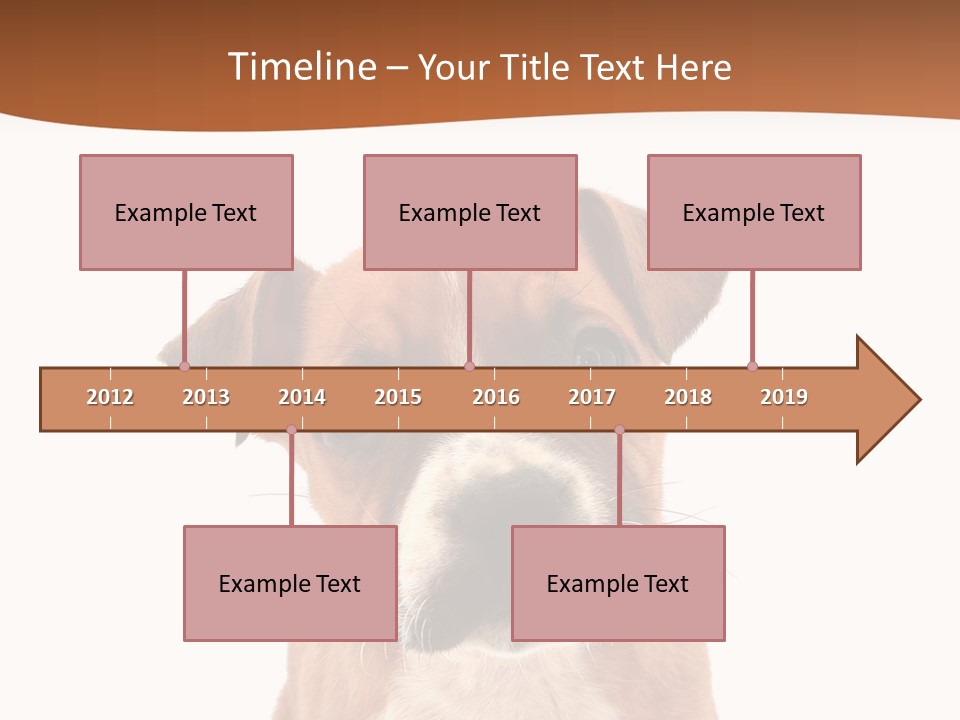 Cut Out Bull Terrier Exclamation PowerPoint Template