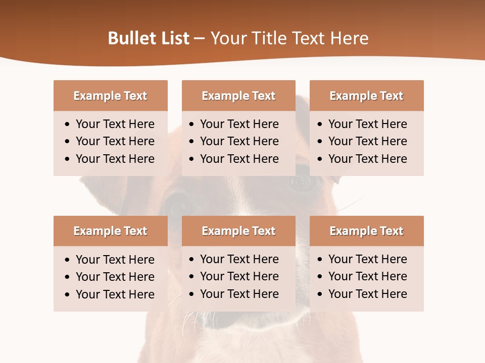 Cut Out Bull Terrier Exclamation PowerPoint Template