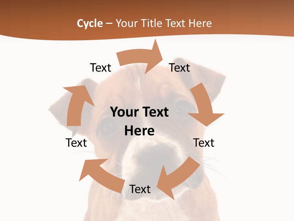 Cut Out Bull Terrier Exclamation PowerPoint Template