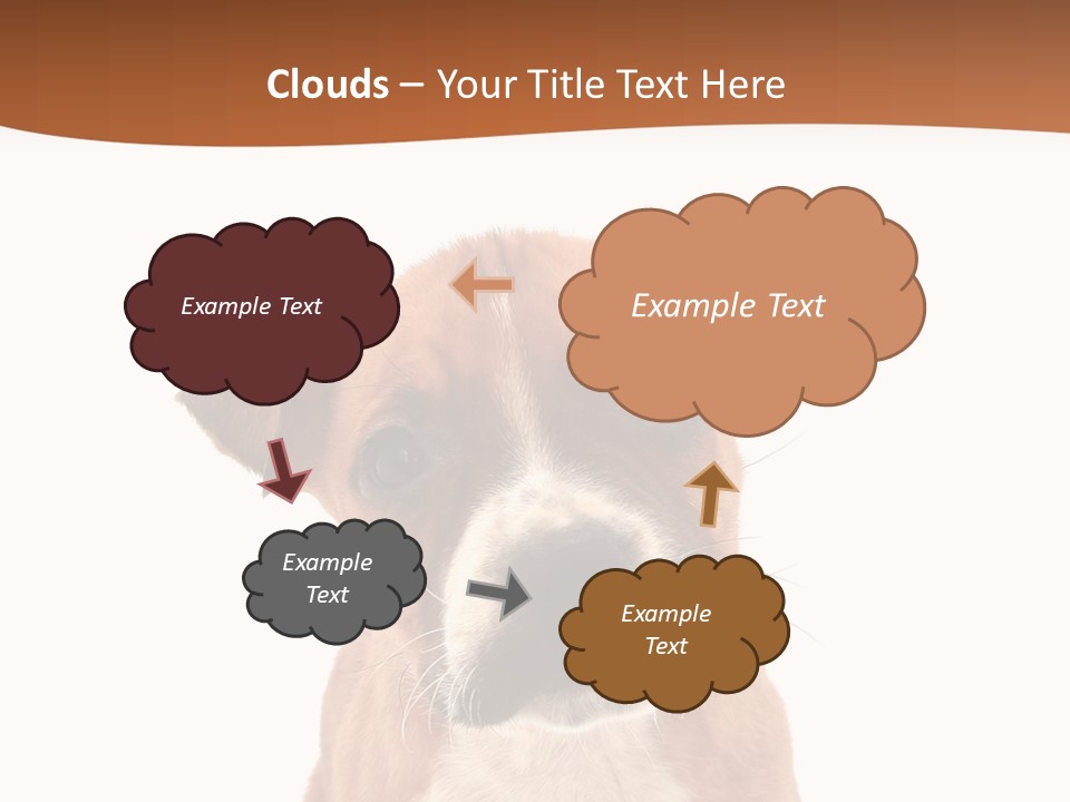 Cut Out Bull Terrier Exclamation PowerPoint Template