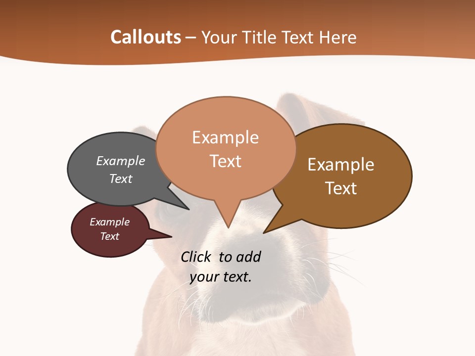 Cut Out Bull Terrier Exclamation PowerPoint Template