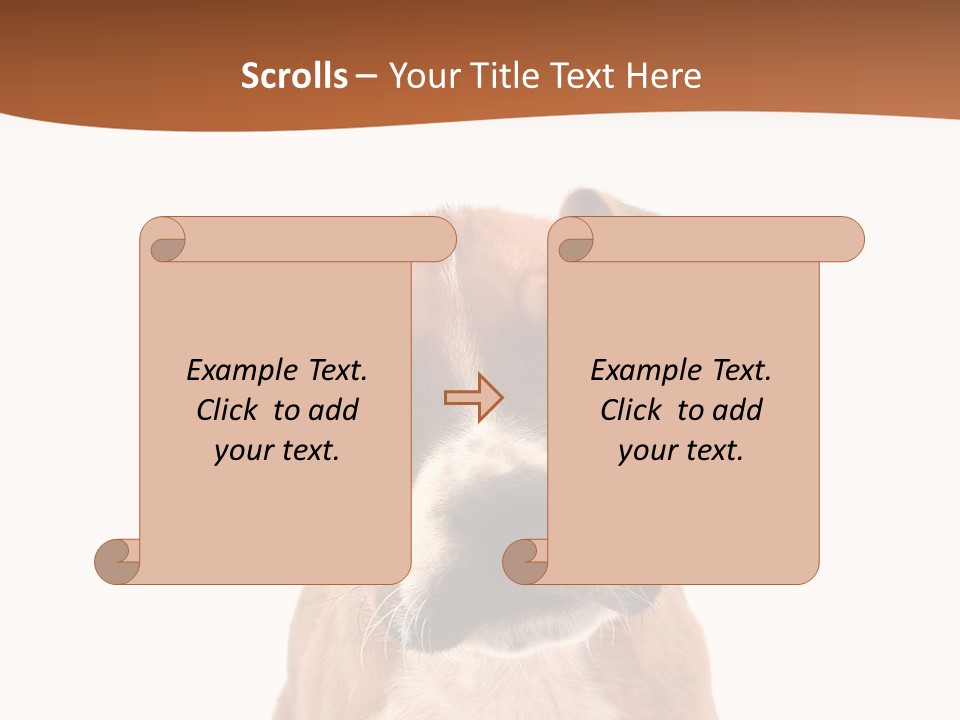 Cut Out Bull Terrier Exclamation PowerPoint Template