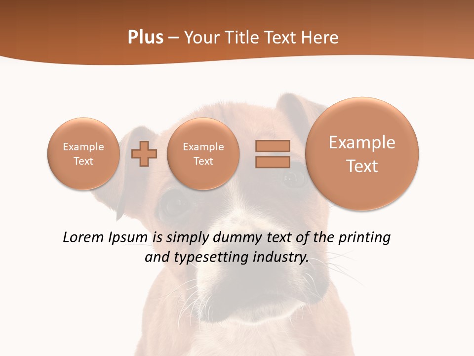 Cut Out Bull Terrier Exclamation PowerPoint Template