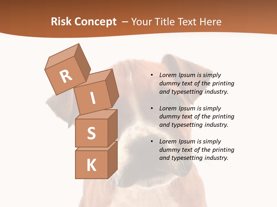 Cut Out Bull Terrier Exclamation PowerPoint Template