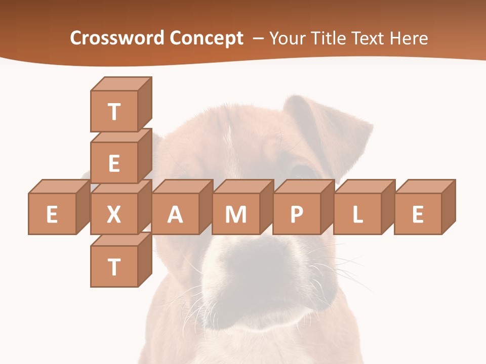 Cut Out Bull Terrier Exclamation PowerPoint Template