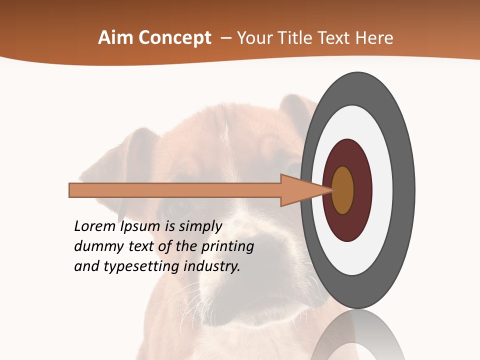 Cut Out Bull Terrier Exclamation PowerPoint Template