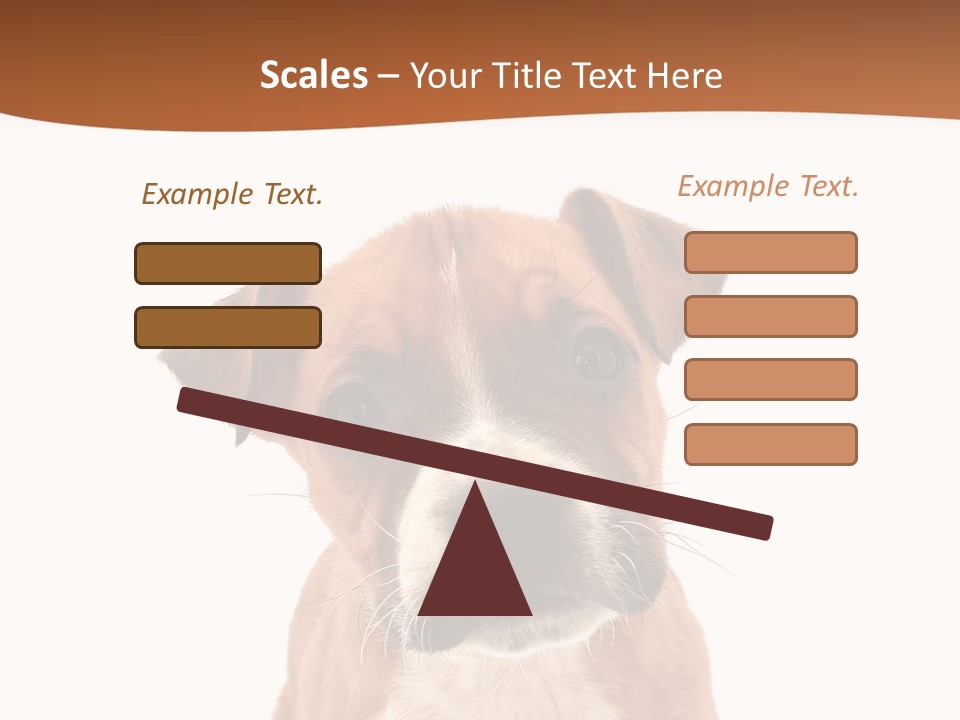 Cut Out Bull Terrier Exclamation PowerPoint Template