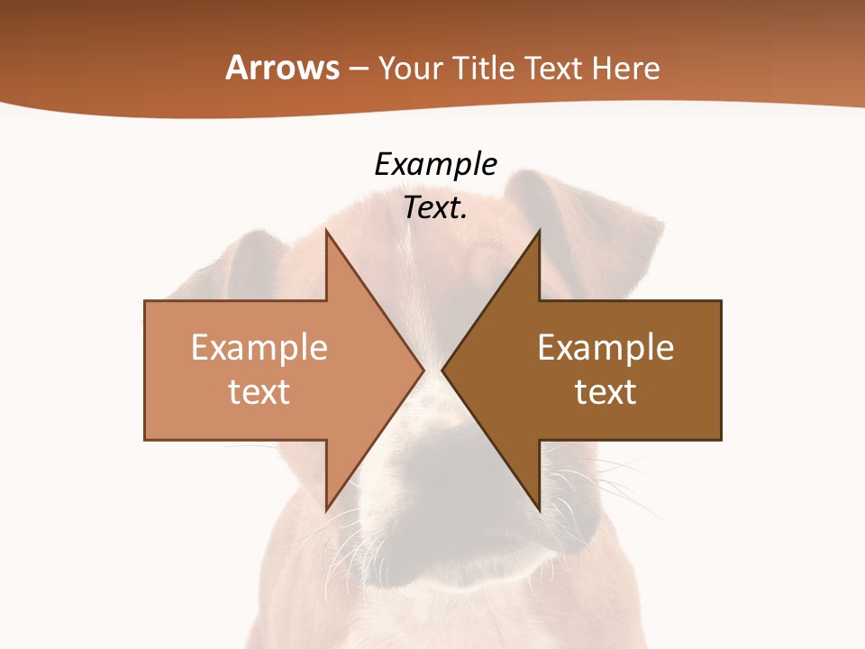 Cut Out Bull Terrier Exclamation PowerPoint Template