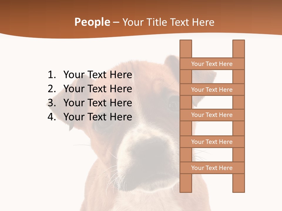 Cut Out Bull Terrier Exclamation PowerPoint Template