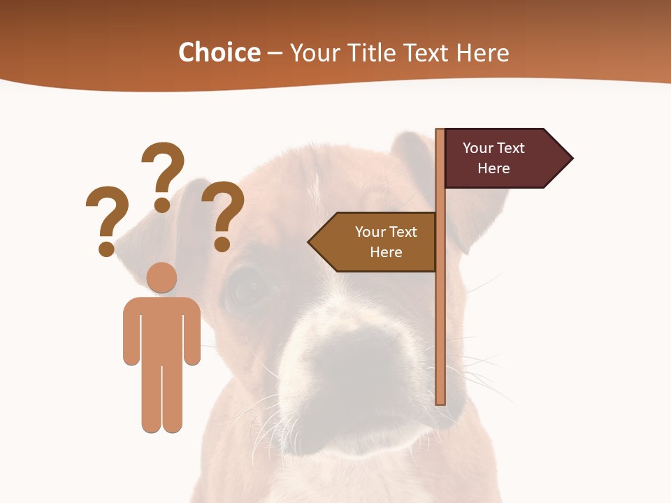 Cut Out Bull Terrier Exclamation PowerPoint Template