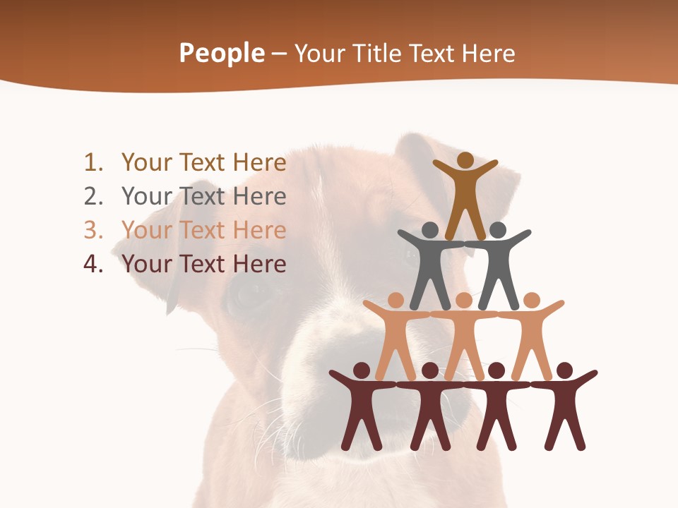 Cut Out Bull Terrier Exclamation PowerPoint Template