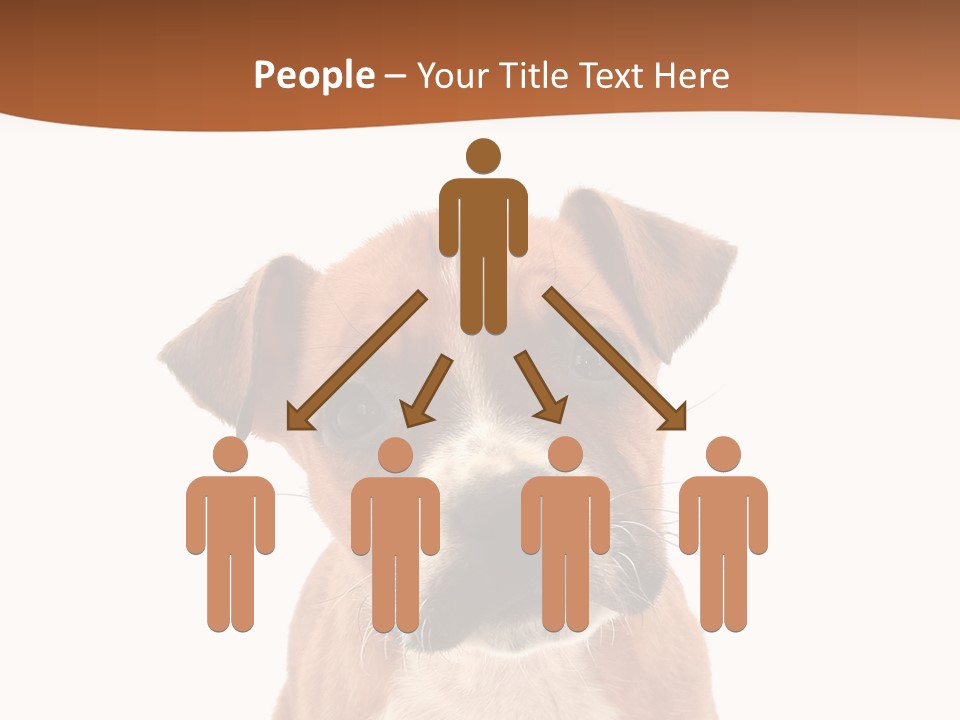 Cut Out Bull Terrier Exclamation PowerPoint Template