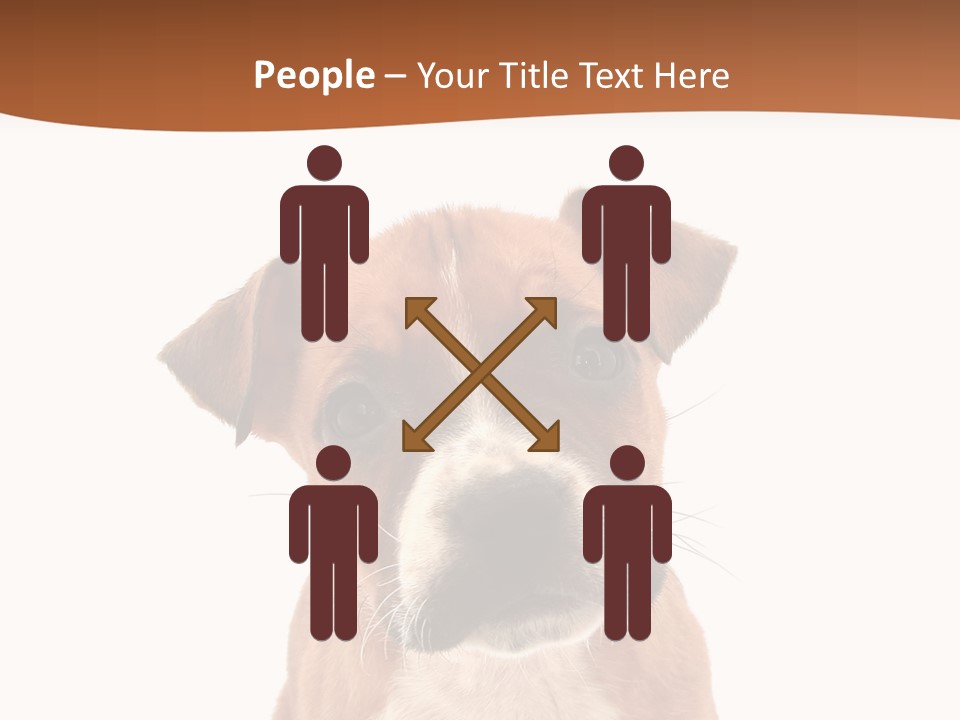 Cut Out Bull Terrier Exclamation PowerPoint Template