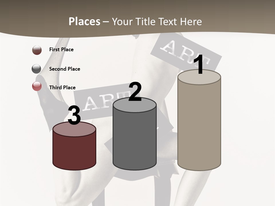 A Woman Sitting On A Chair Holding A Sign PowerPoint Template