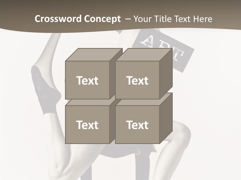 A Woman Sitting On A Chair Holding A Sign PowerPoint Template