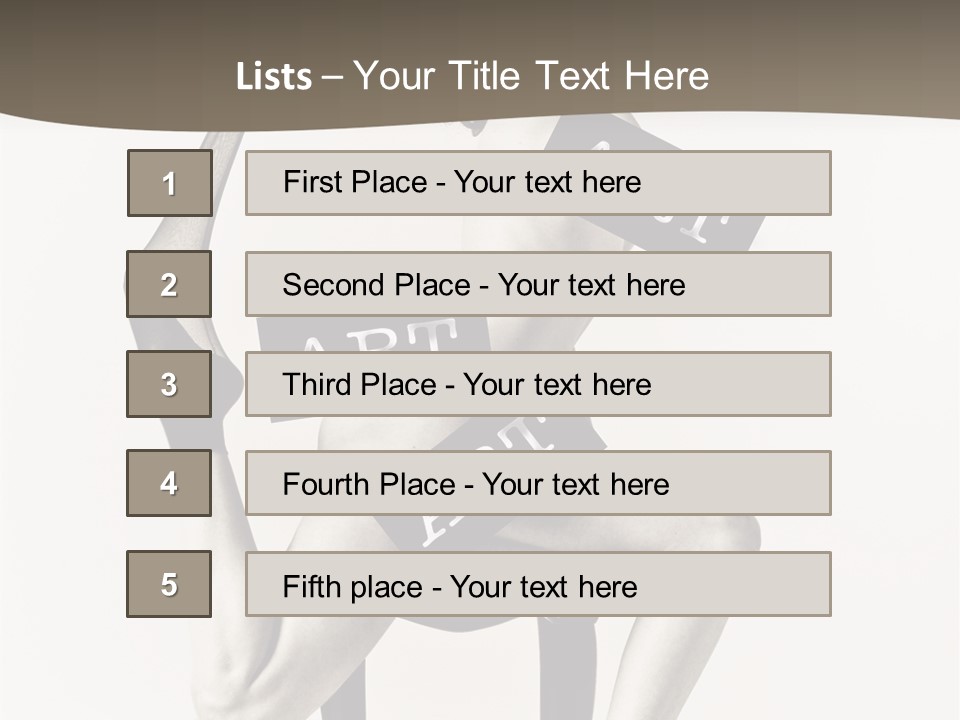 A Woman Sitting On A Chair Holding A Sign PowerPoint Template