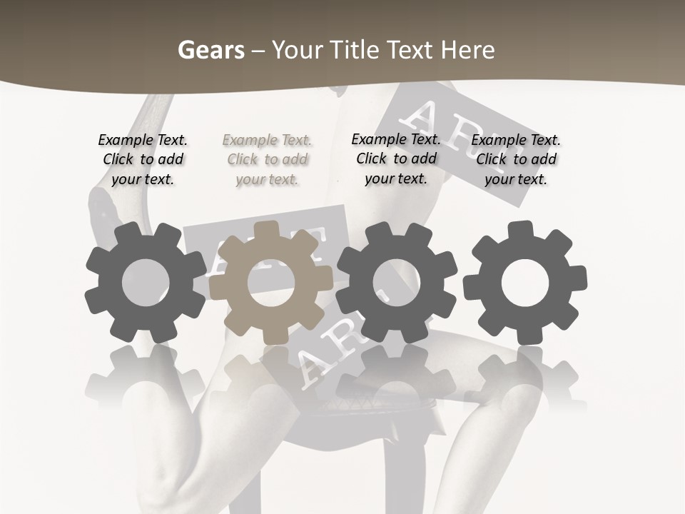 A Woman Sitting On A Chair Holding A Sign PowerPoint Template