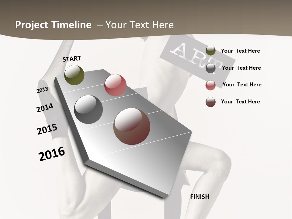 A Woman Sitting On A Chair Holding A Sign PowerPoint Template