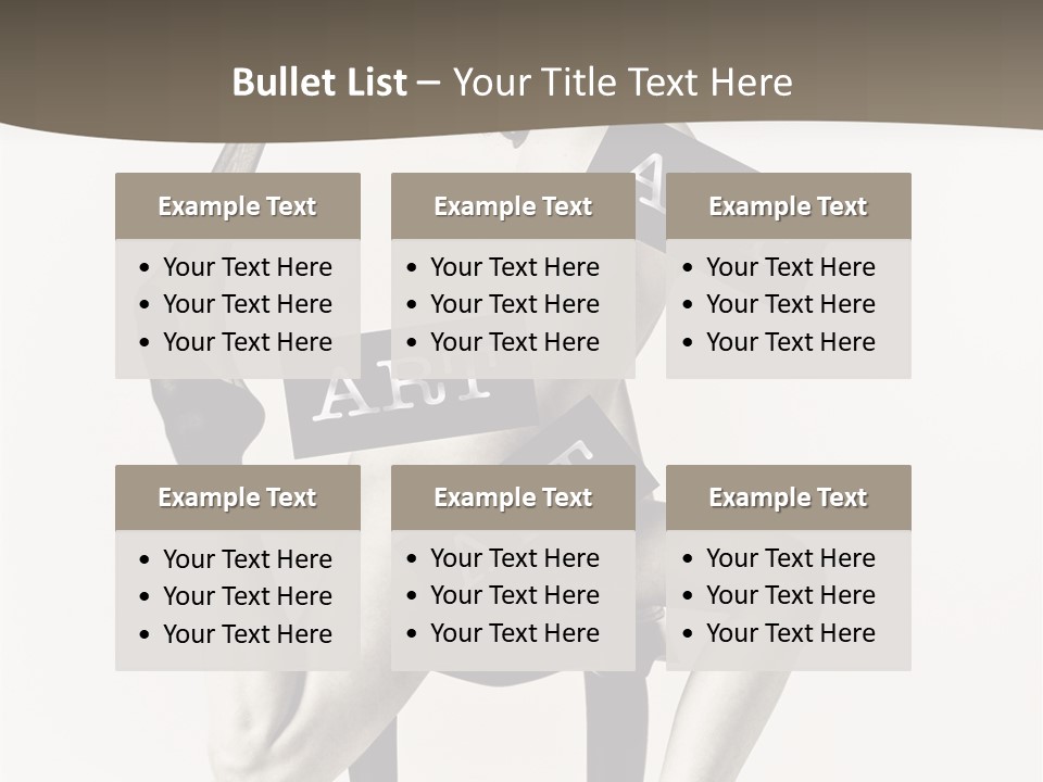 A Woman Sitting On A Chair Holding A Sign PowerPoint Template