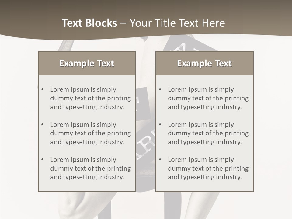 A Woman Sitting On A Chair Holding A Sign PowerPoint Template