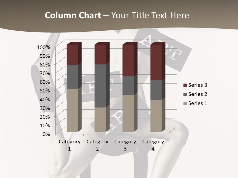 A Woman Sitting On A Chair Holding A Sign PowerPoint Template