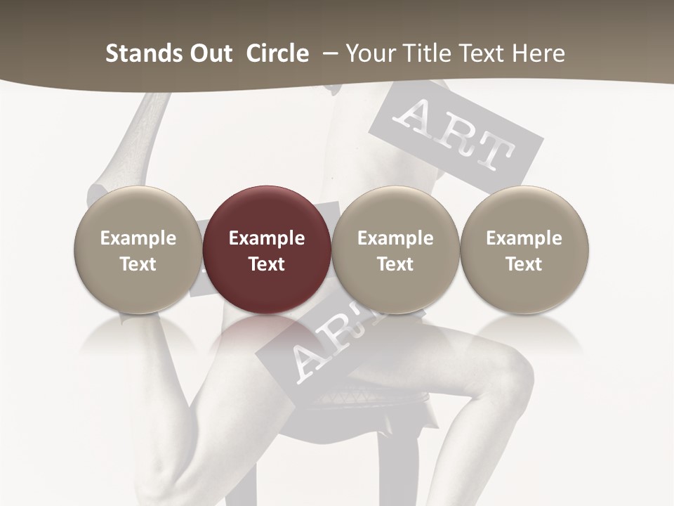 A Woman Sitting On A Chair Holding A Sign PowerPoint Template