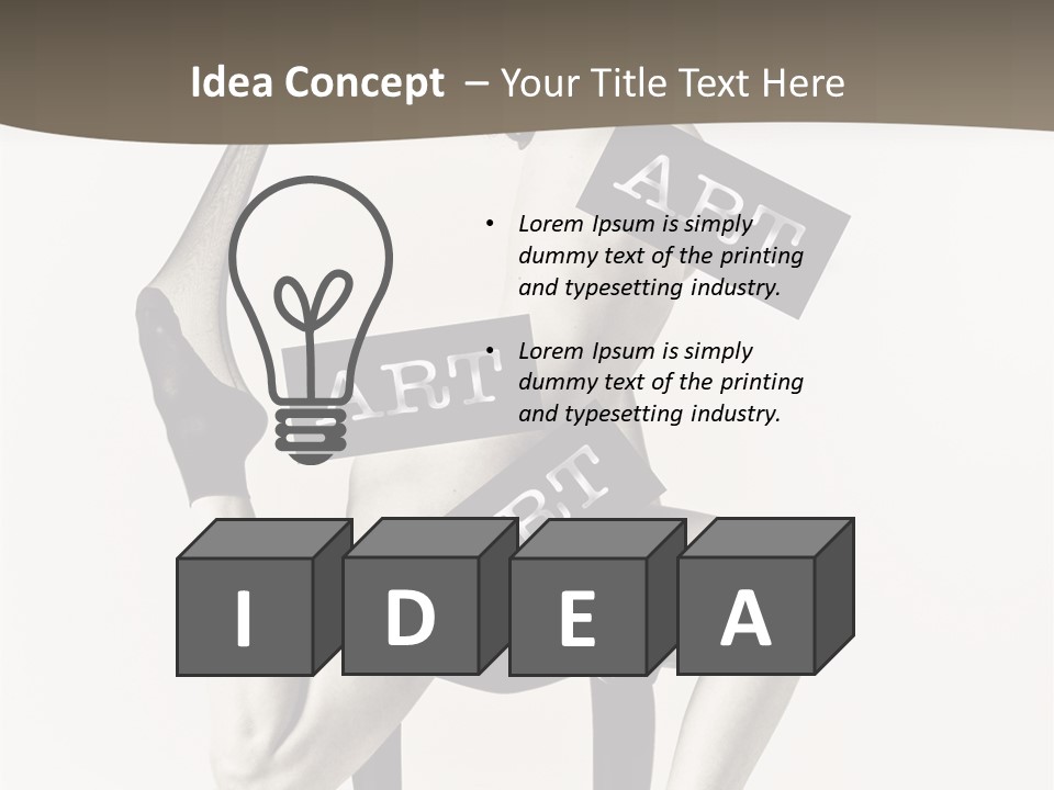 A Woman Sitting On A Chair Holding A Sign PowerPoint Template