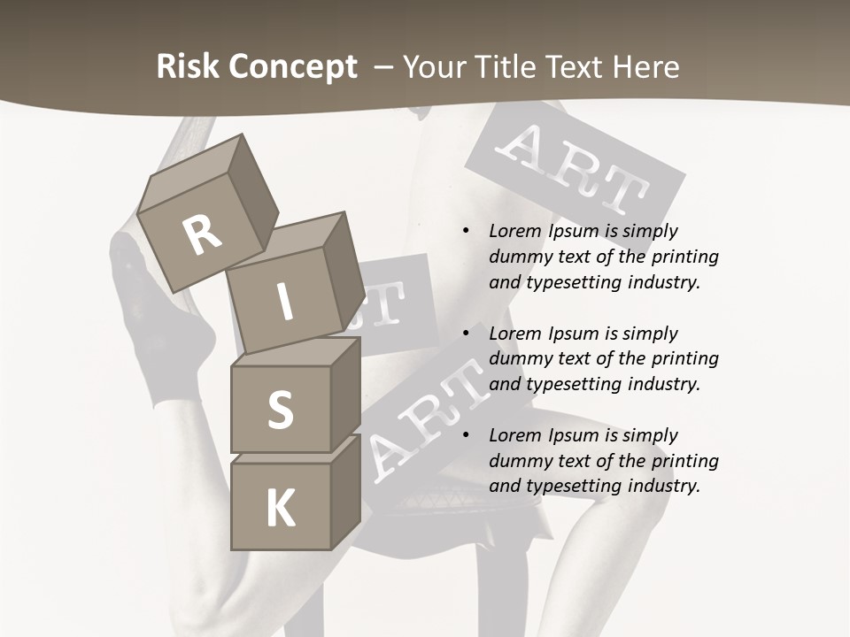 A Woman Sitting On A Chair Holding A Sign PowerPoint Template