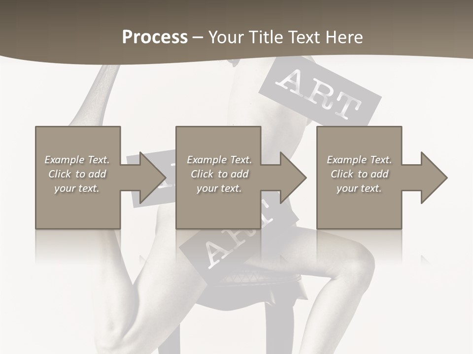 A Woman Sitting On A Chair Holding A Sign PowerPoint Template